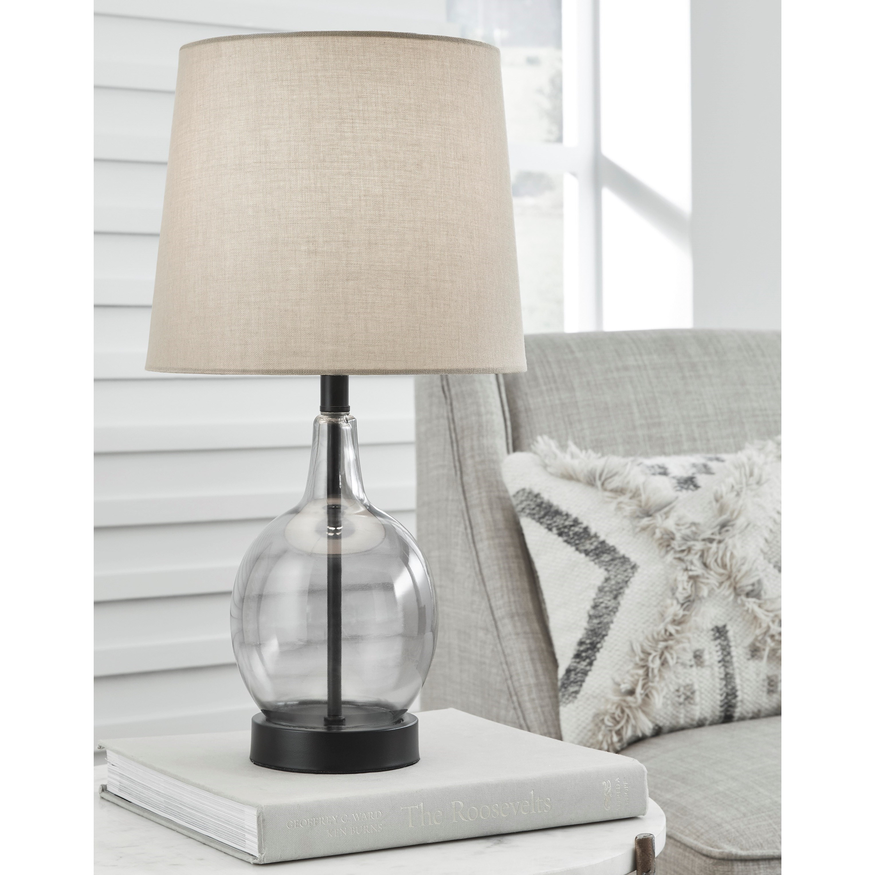 Glass bedside lamps deals